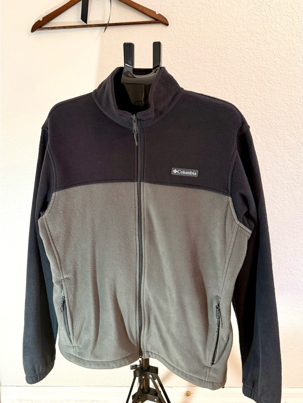 Columbia Steens Mountain 2.0 Full Zip Fleece Jacket Men’s L Black Gray